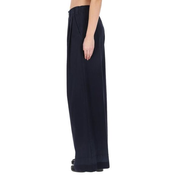 MAISON MARGIELA Wide-Leg Wool Trousers Women BLUE Pants - Picture 2 of 4